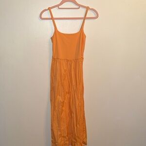 Old Navy Vibrant Orange Midi Dress